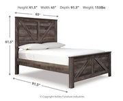 Wynnlow Queen Crossbuck Panel Bed