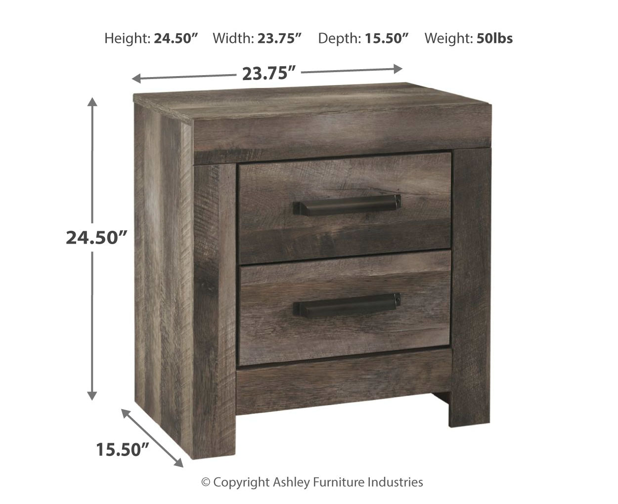 Wynnlow King Panel Bed with Mirrored Dresser and Nightstand