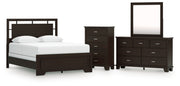 Covetown Queen Panel Bed, Dresser, Mirror and Chest