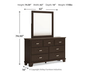 Covetown Queen Panel Bed with Mirrored Dresser and Nightstand