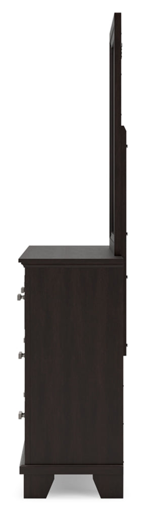 Covetown King Panel Bed, Dresser, Mirror and Chest
