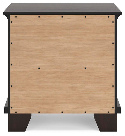 Covetown California King Panel Bed and 2 Nightstands
