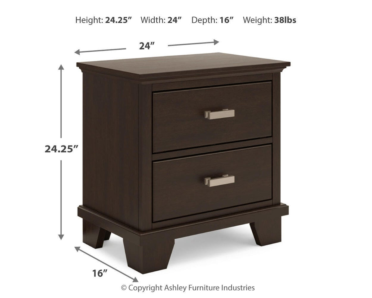 Covetown Queen Panel Bed with Mirrored Dresser and Nightstand