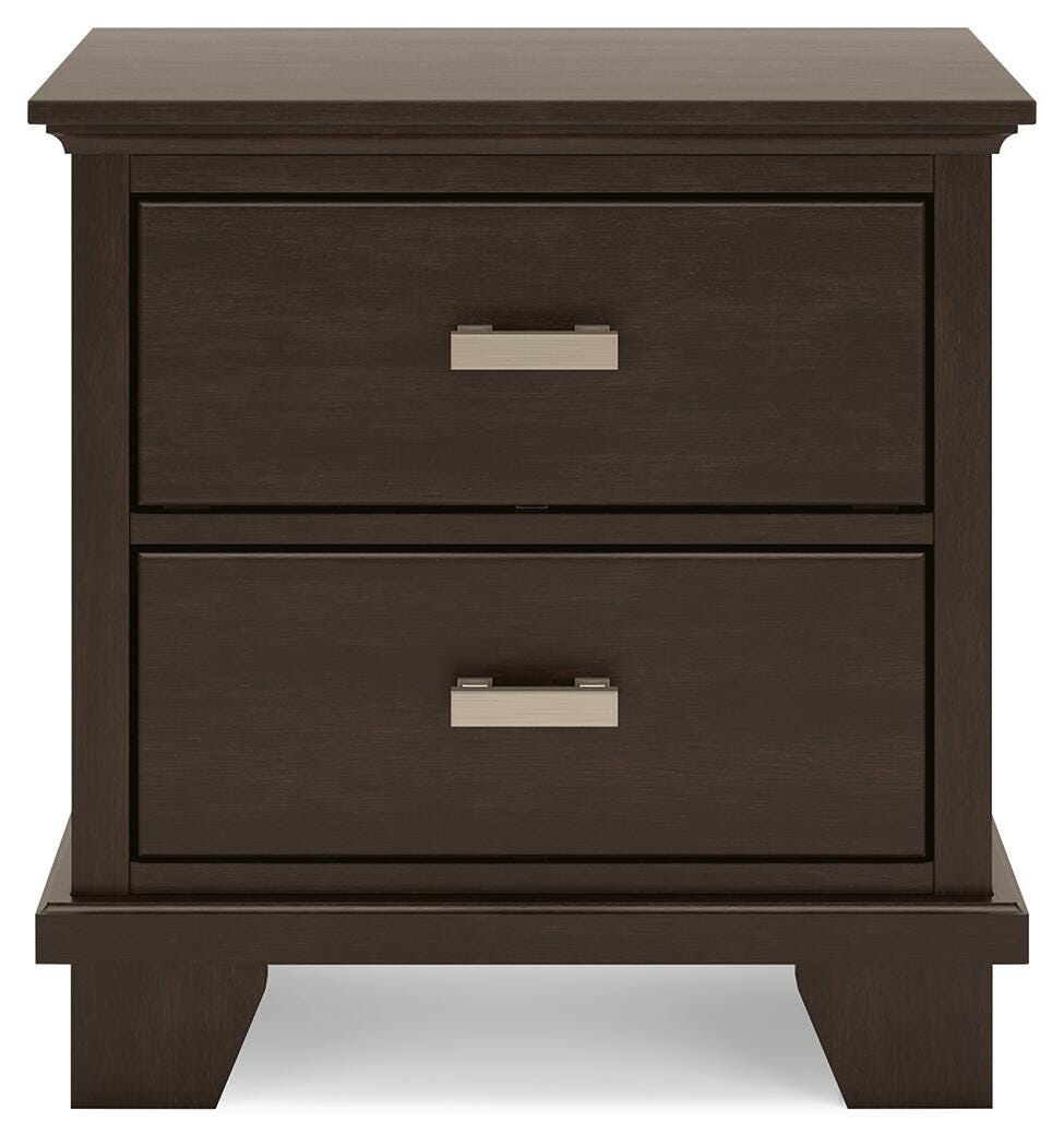 Covetown Queen Panel Bed with Mirrored Dresser and Nightstand