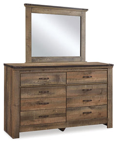 Trinell Twin Panel Bed, Dresser and Mirror