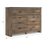 Trinell Six Drawer Dresser
