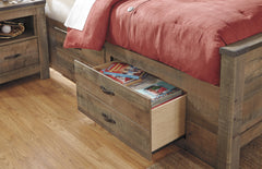 Trinell Full Panel Bed with 2 Storage Drawers