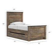 Trinell Twin Panel Bed with 1 Large Storage Drawer