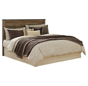 Trinell King/California King Panel Headboard Bed with Mirrored Dresser and Chest