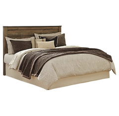 Trinell King/California King Panel Headboard Bed with Mirrored Dresser and Chest