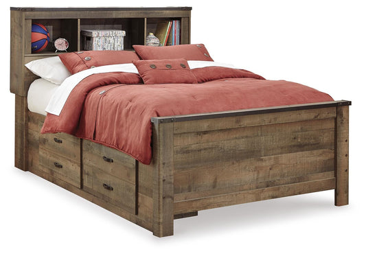 Trinell Full Bookcase Bed with 2 Storage Drawers