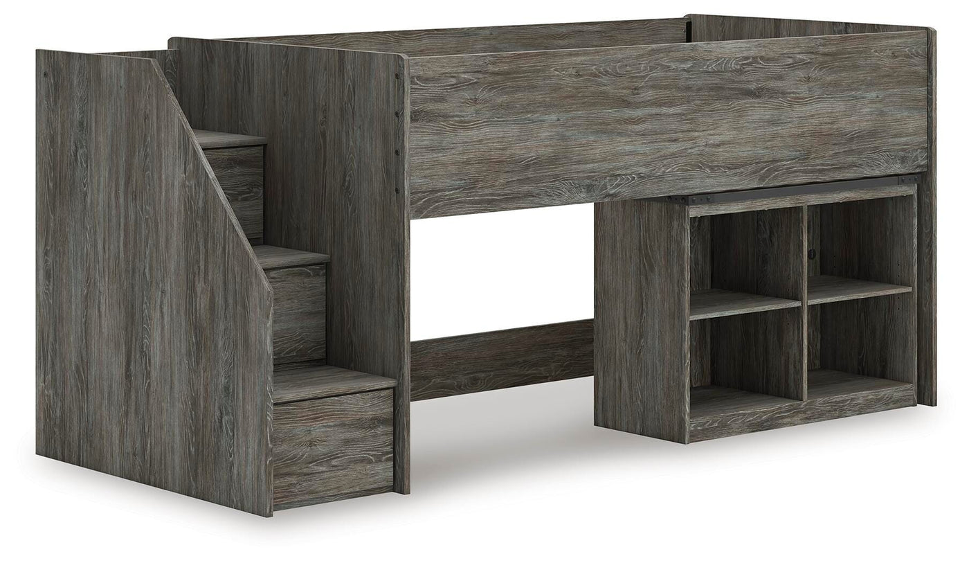 Frandern Twin Loft  Bed with Bookcase Storage