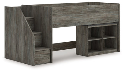 Frandern Twin Loft  Bed with Bookcase Storage
