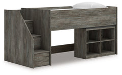 Frandern Twin Loft  Bed with Bookcase Storage