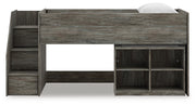 Frandern Twin Loft  Bed with Bookcase Storage