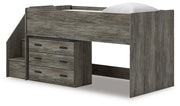 Frandern Twin Loft Bed with Drawer Storage