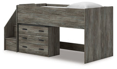 Frandern Twin Loft Bed with Drawer Storage