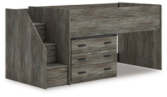 Frandern Twin Loft Bed with Drawer Storage