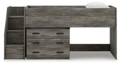 Frandern Twin Loft Bed with Drawer Storage
