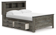 Frandern Full Bookcase Panel Bed with Storage
