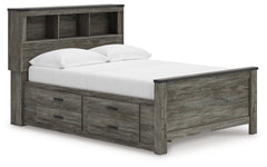 Frandern Full Bookcase Panel Bed with Storage