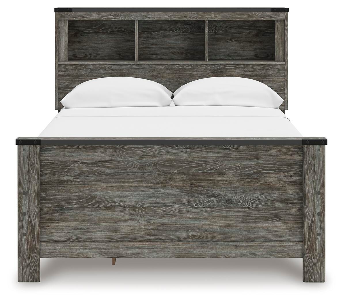 Frandern Full Bookcase Panel Bed with Storage
