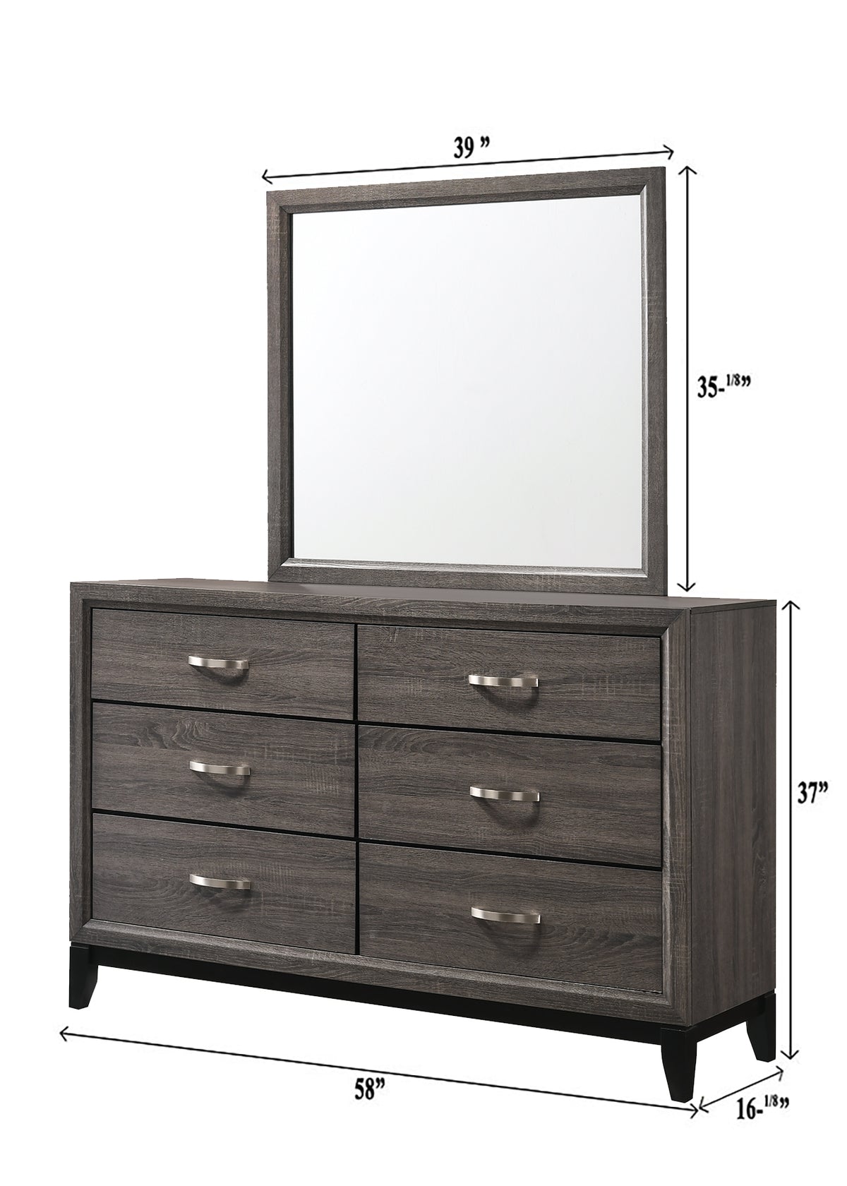 Akerson Dresser Mirror Grey