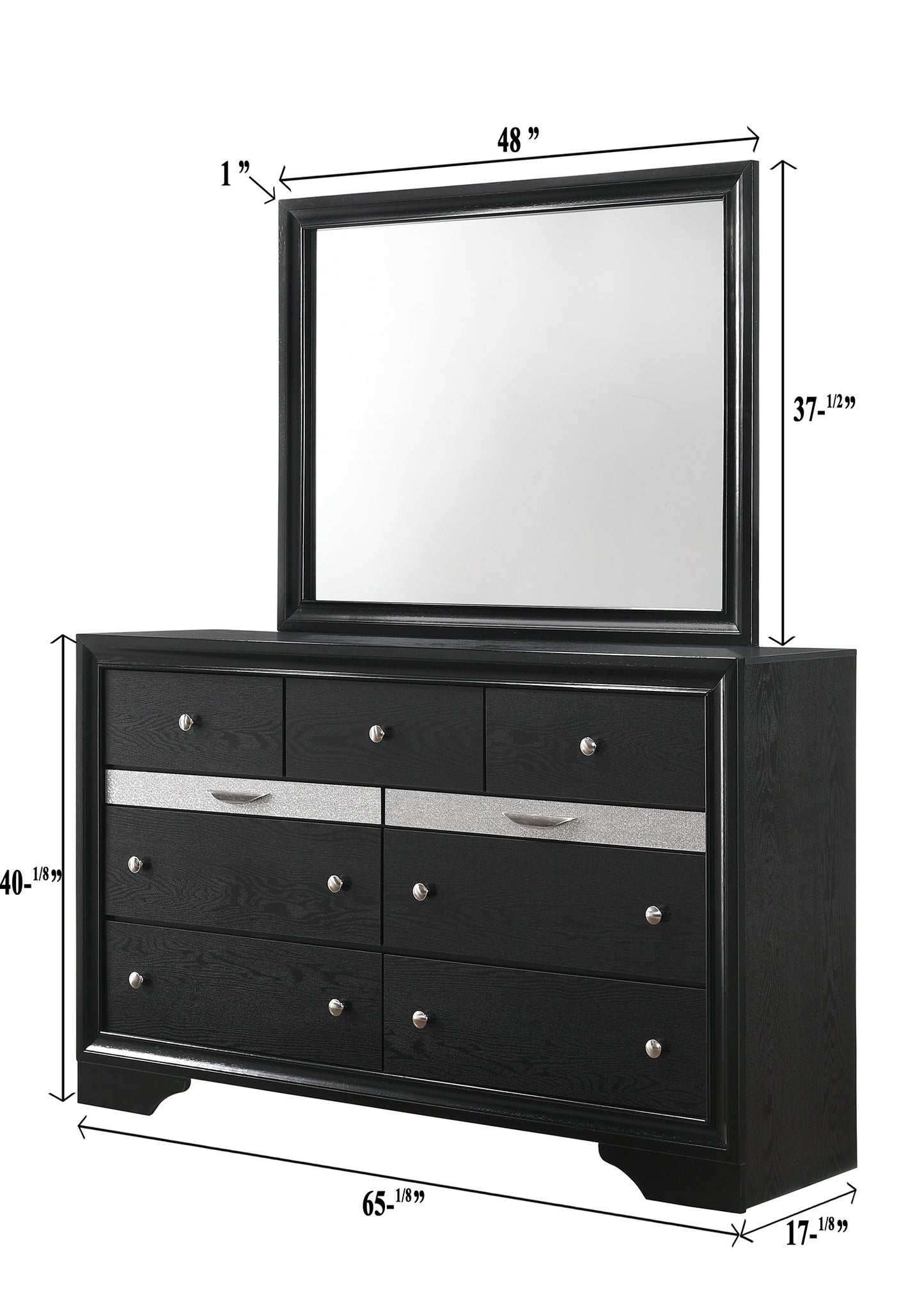 Regata Dresser Black/Silver
