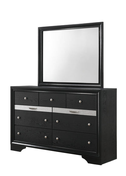 Regata Dresser Mirror Black/Silver
