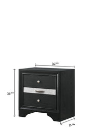 Regata Night Stand Black/Silver