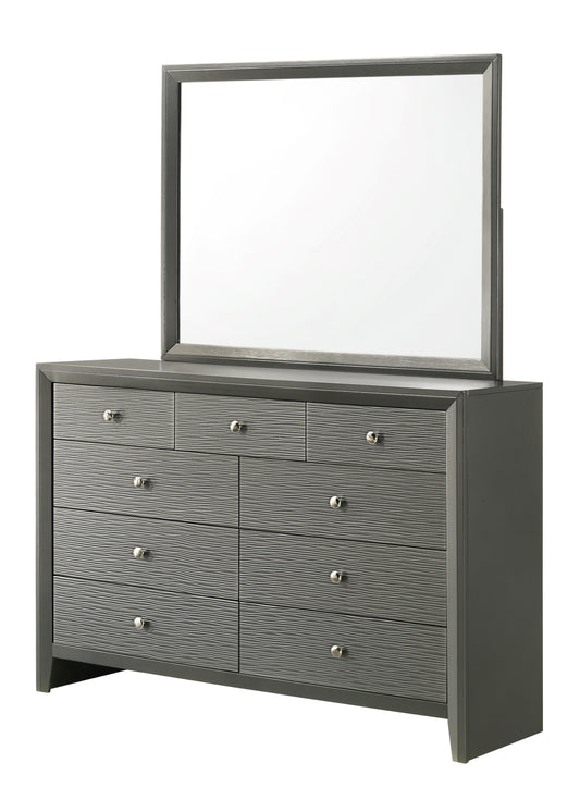 Denker Dresser Mirror Gun Metal