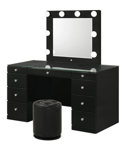 Morgan Round Swivel Stool Black
