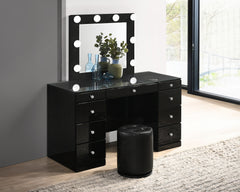 Morgan Round Swivel Stool Black