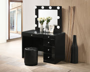 Morgan Round Swivel Stool Black