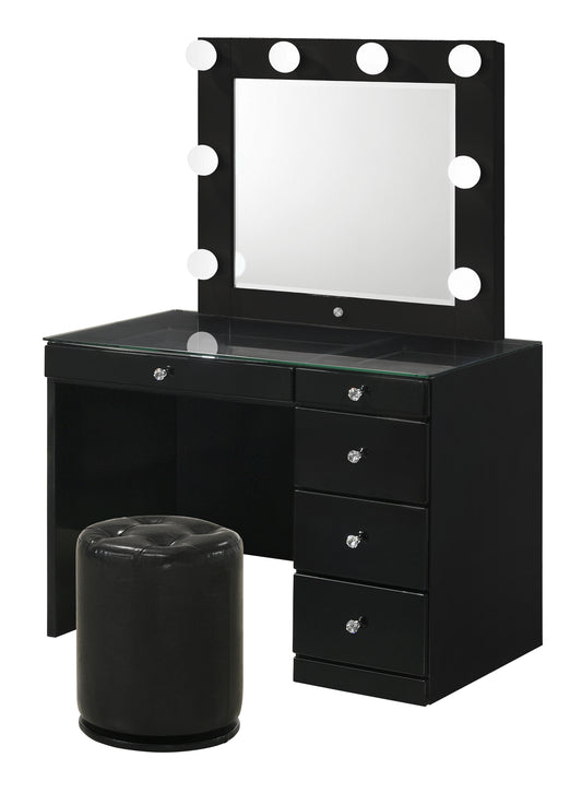 Morgan Vanity with Mirror & Stool