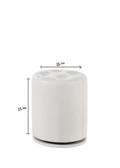 Morgan Round Swivel Stool White