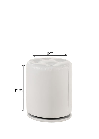Morgan Round Swivel Stool White