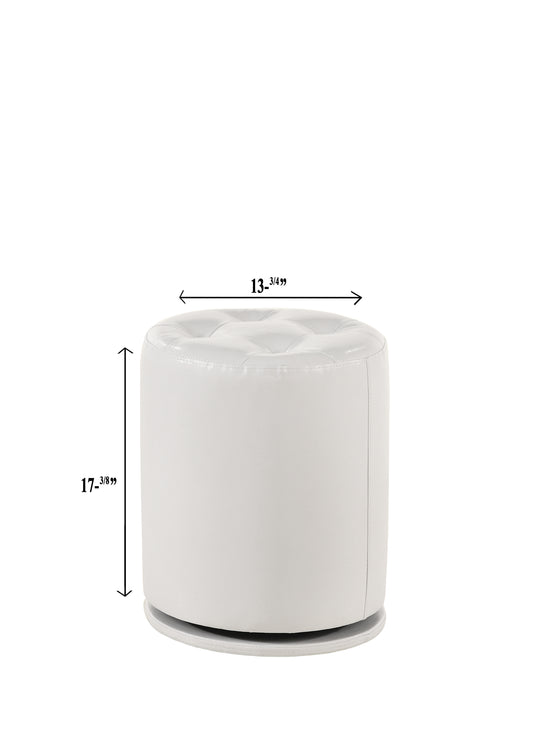 Morgan Round Swivel Stool White