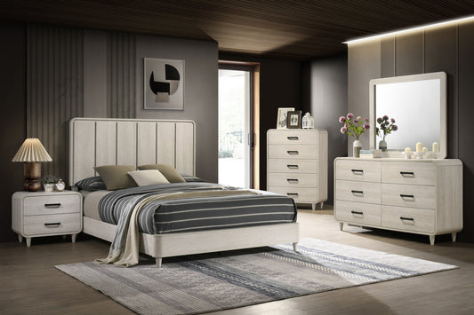 Nyomi Panel Bed White