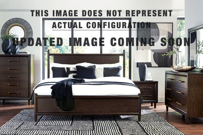 Dantenton Queen Panel Bed. Dresser, Mirror and Nightstand