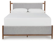 Lyncott King Upholstered Bed with Mirrored Dresser