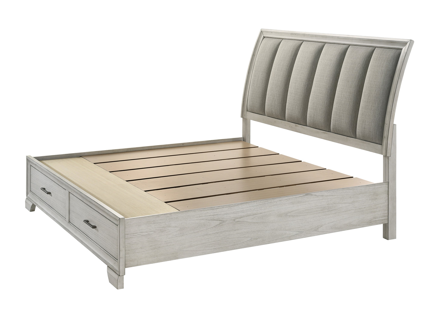 Jaymes Storage Bed White Mist