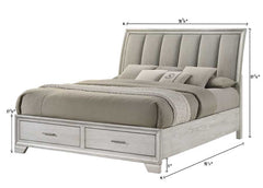 Jaymes Storage Bed White Mist