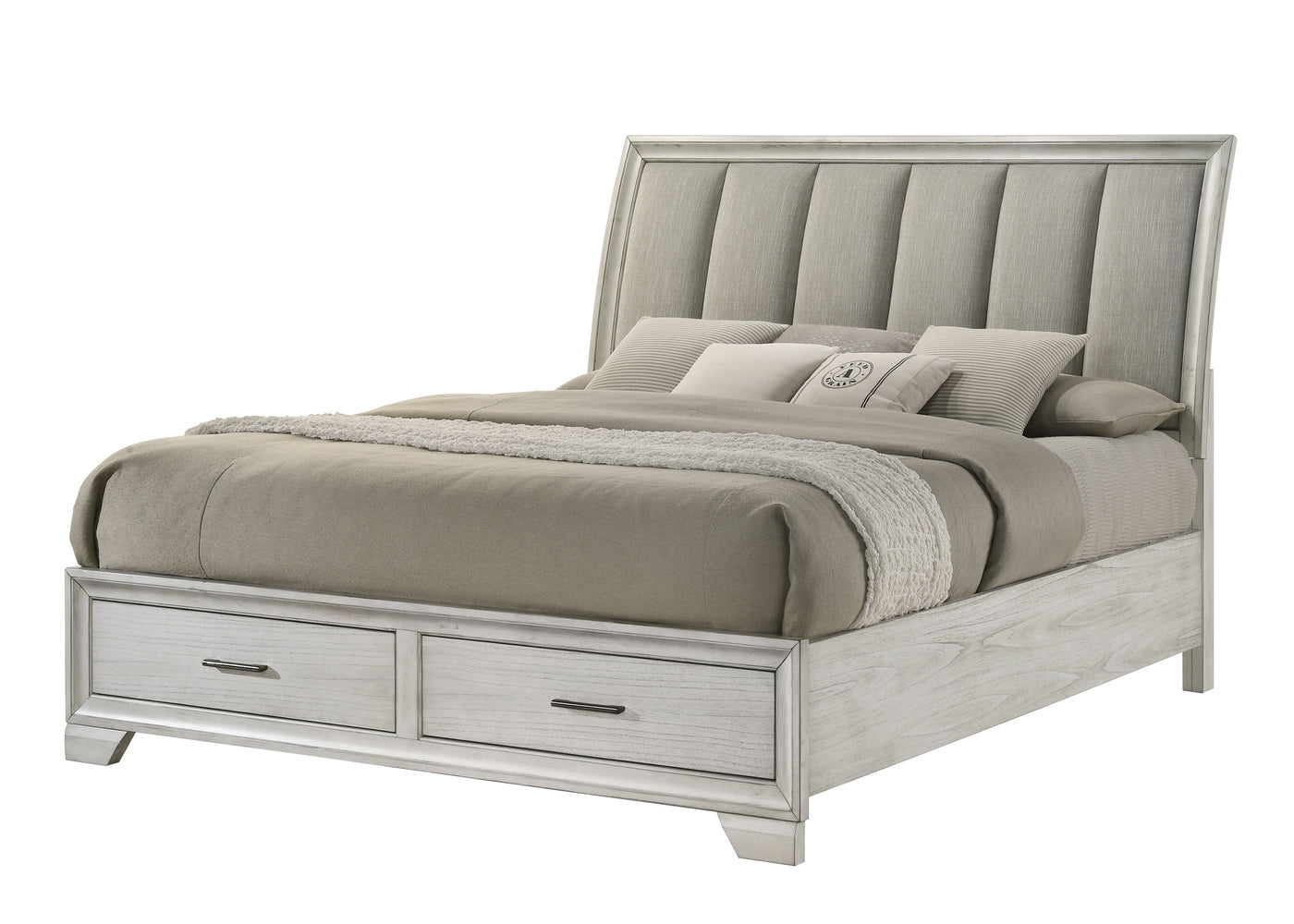 Jaymes Storage Bed White Mist