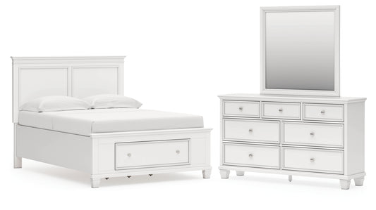 Fortman Full Panel Storage Bed, Dresser and Mirror