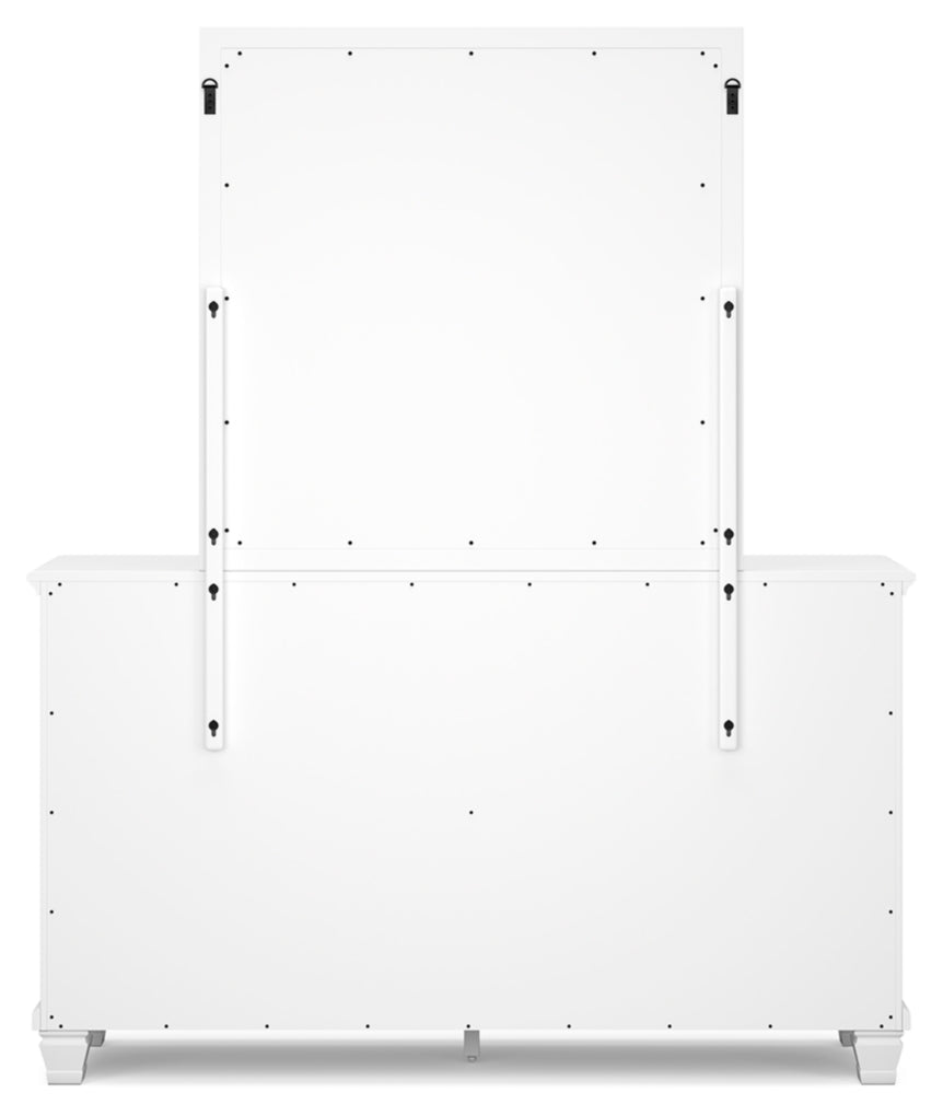 Fortman Twin Panel Bed with Mirrored Dresser and Chest