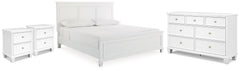Fortman King Panel Bed, Dresser and 2 Nightstands