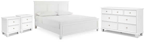Fortman King Panel Bed, Dresser and 2 Nightstands