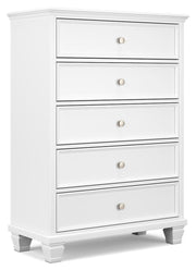 Fortman King Panel Bed, Dresser, Mirror, Chest and 2 Nightstands
