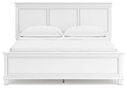 Fortman California King Panel Bed with Mirrored Dresser